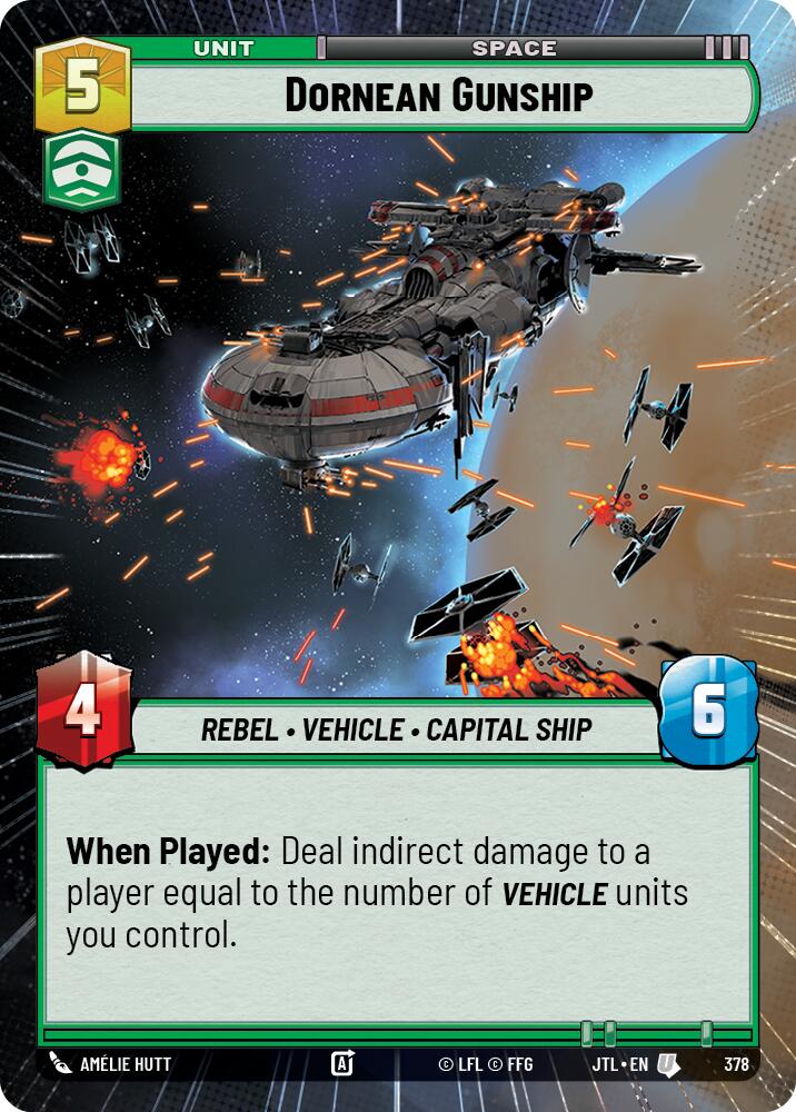 Dornean Gunship (378) (Hyperspace) (378) [Jump to Lightspeed] | Grognard Games