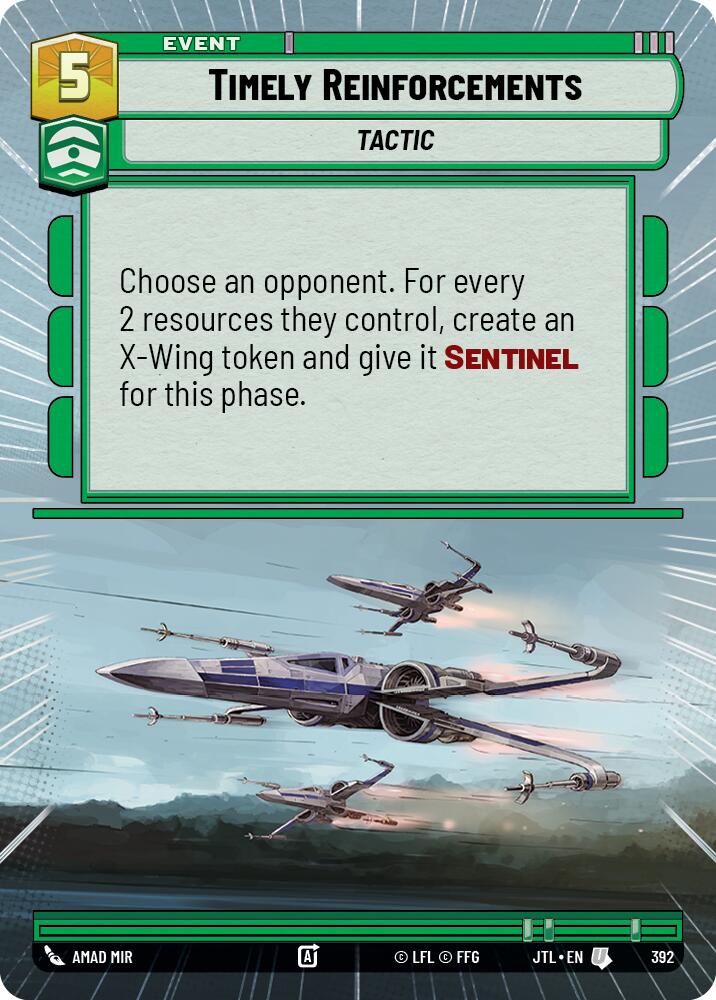 Timely Reinforcements (392) (Hyperspace) (392) [Jump to Lightspeed] | Grognard Games