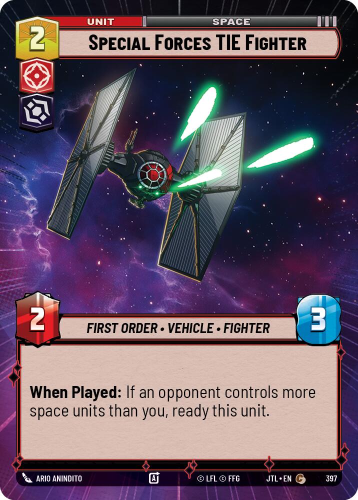 Special Forces TIE Fighter (397) (Hyperspace) (397) [Jump to Lightspeed] | Grognard Games