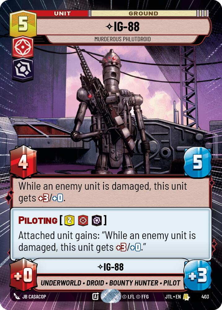 IG-88 - Murderous Phlutdroid (403) (Hyperspace) (403) [Jump to Lightspeed] | Grognard Games