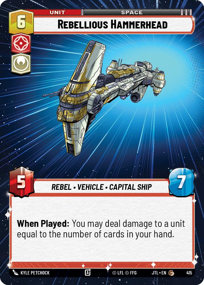 Rebellious Hammerhead (415) (Hyperspace) (415) [Jump to Lightspeed] | Grognard Games