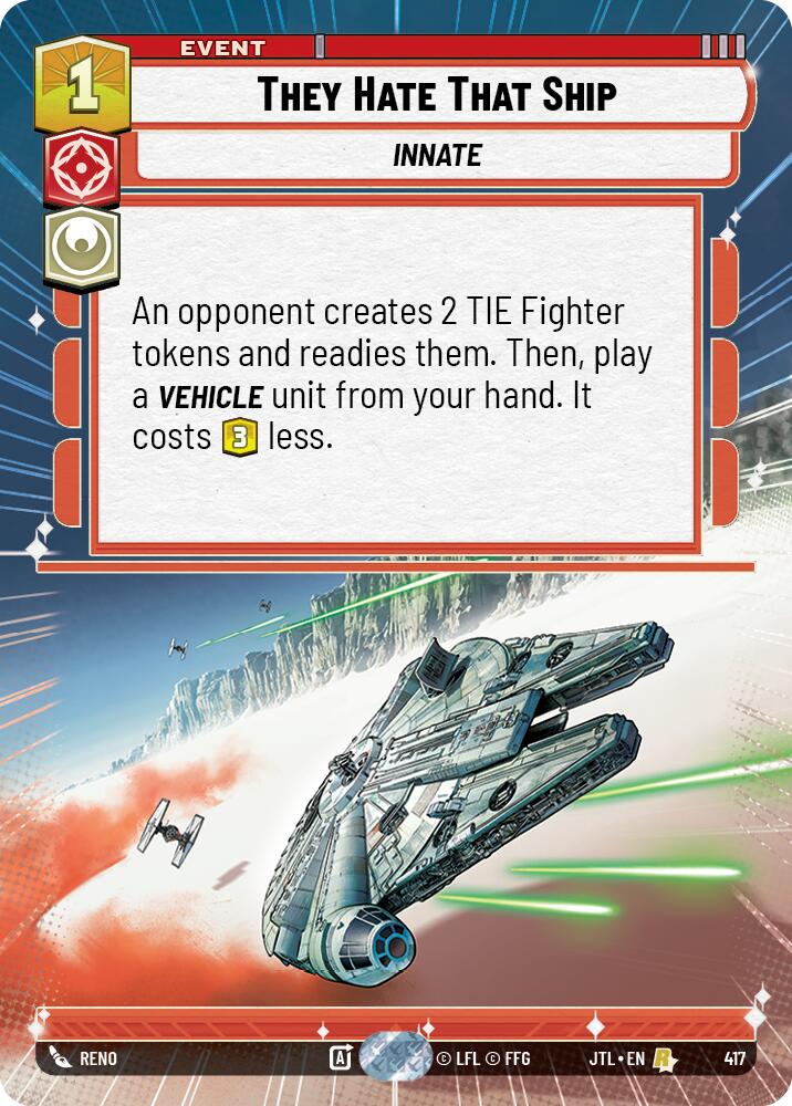 They Hate That Ship (417) (Hyperspace) (417) [Jump to Lightspeed] | Grognard Games