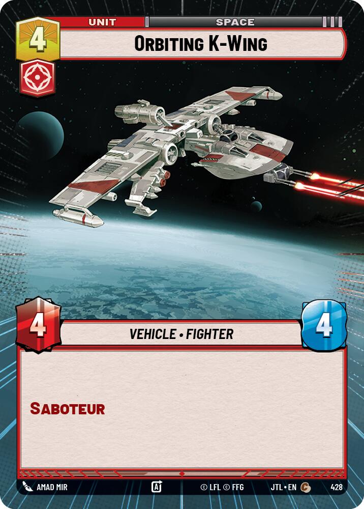 Orbiting K-Wing (428) (Hyperspace) (428) [Jump to Lightspeed] | Grognard Games
