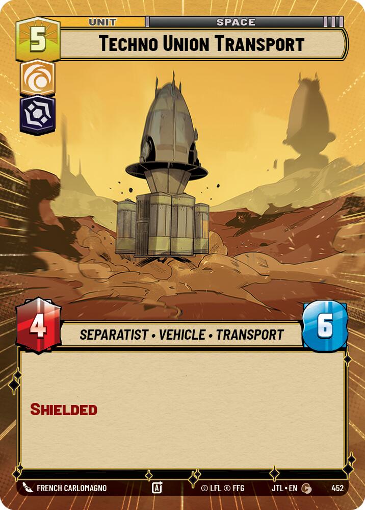Techno Union Transport (452) (Hyperspace) (452) [Jump to Lightspeed] | Grognard Games