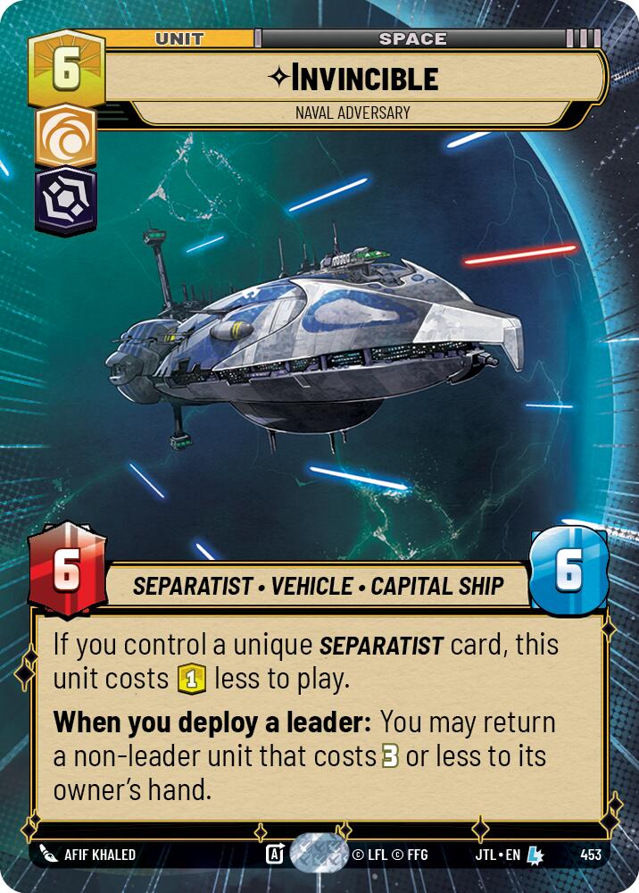 Invincible - Naval Adversary (453) (Hyperspace) (453) [Jump to Lightspeed] | Grognard Games