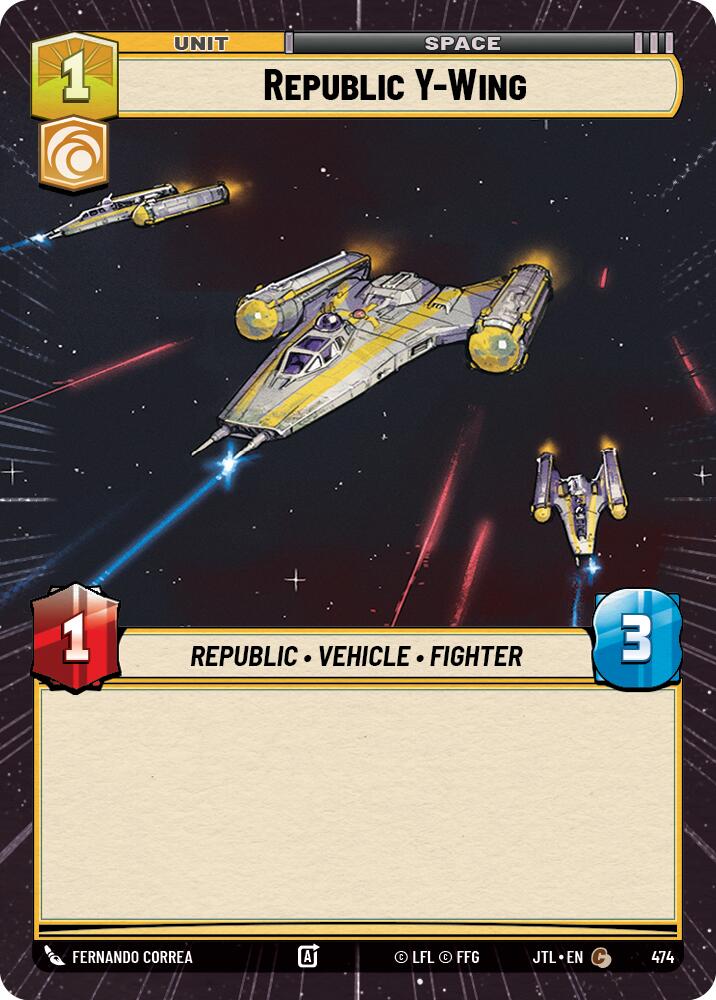 Republic Y-Wing (474) (Hyperspace) (474) [Jump to Lightspeed] | Grognard Games