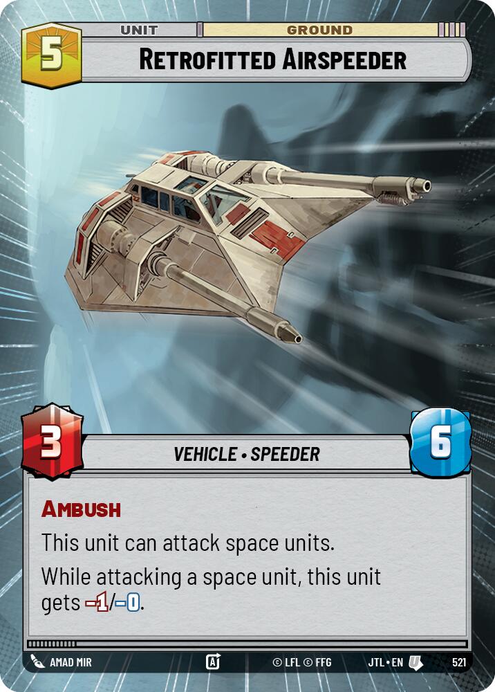 Retrofitted Airspeeder (521) (Hyperspace) (521) [Jump to Lightspeed] | Grognard Games