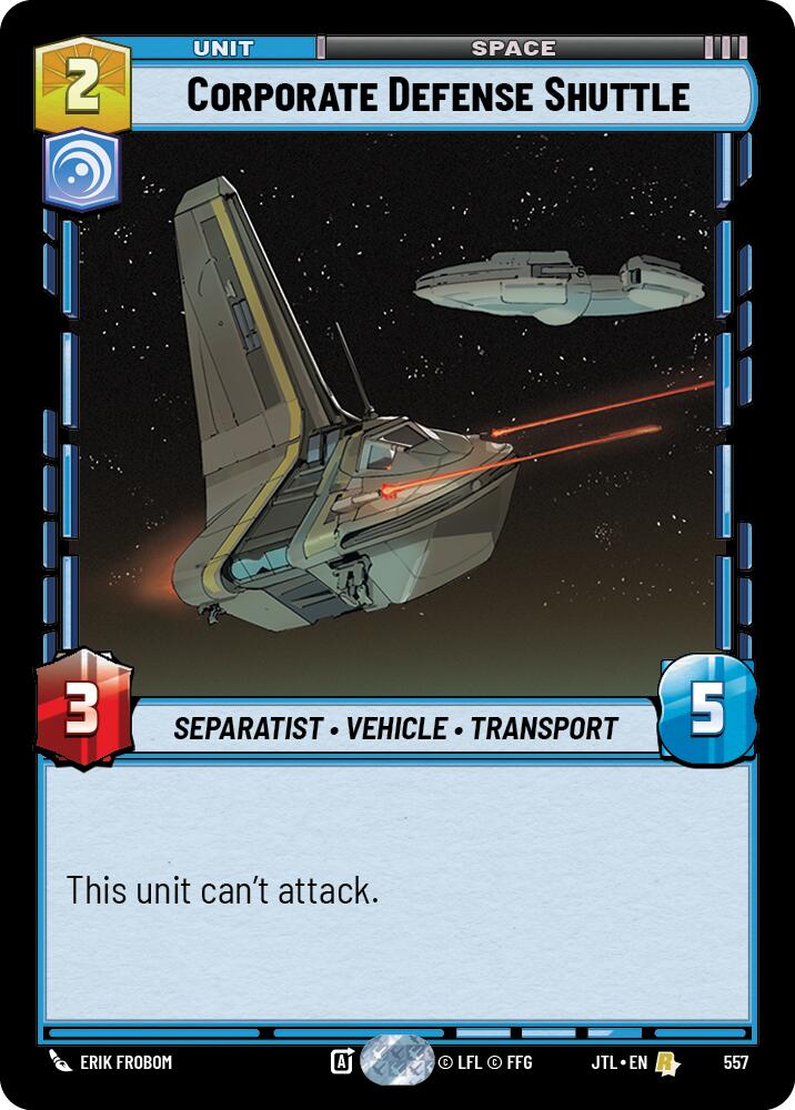 Corporate Defense Shuttle (557) (557) [Jump to Lightspeed] | Grognard Games