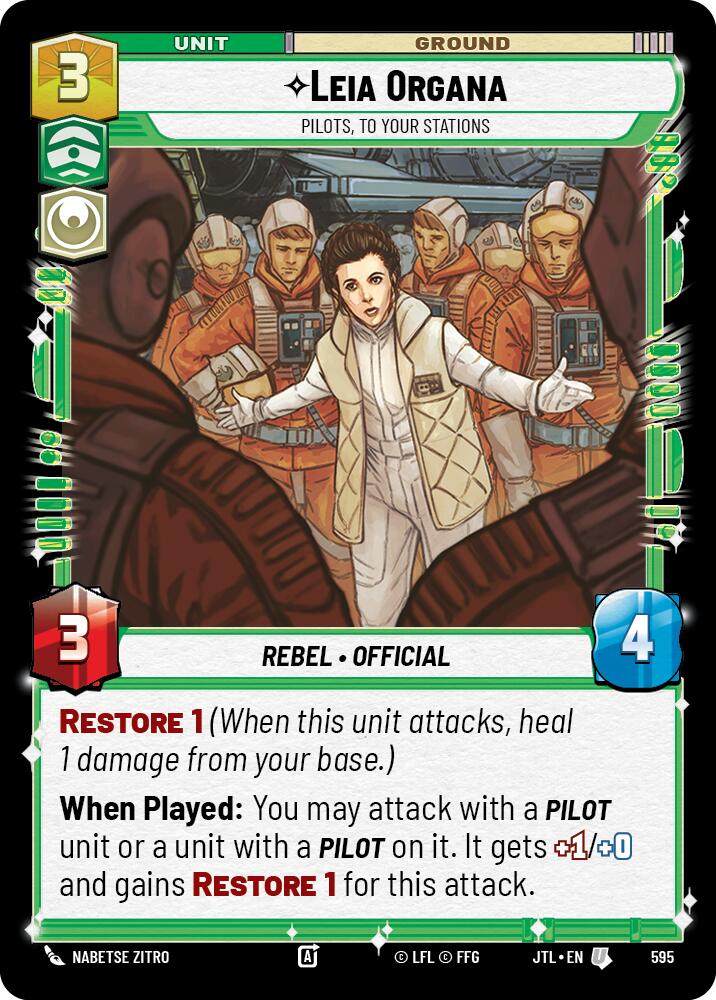 Leia Organa - Pilots, To Your Stations (595) (595) [Jump to Lightspeed] | Grognard Games