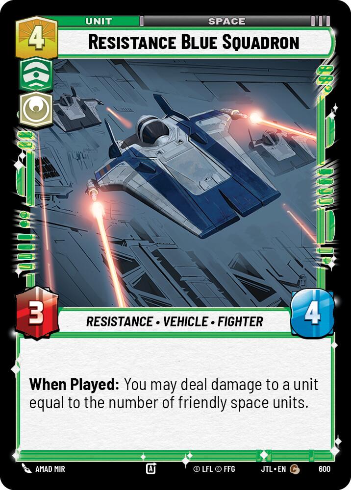 Resistance Blue Squadron (600) (600) [Jump to Lightspeed] | Grognard Games