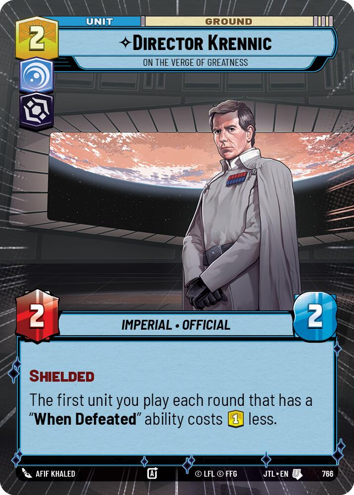 Director Krennic - On the Verge of Greatness (766) (Hyperspace Foil) (766) [Jump to Lightspeed] | Grognard Games