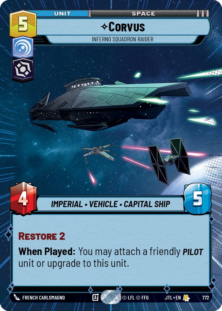 Corvus - Inferno Squadron Raider (772) (Hyperspace Foil) (772) [Jump to Lightspeed] | Grognard Games