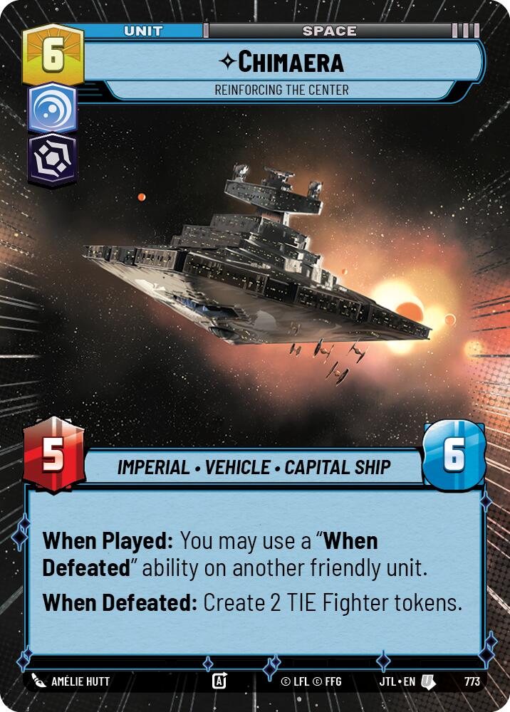 Chimaera - Reinforcing the Center (773) (Hyperspace Foil) (773) [Jump to Lightspeed] | Grognard Games