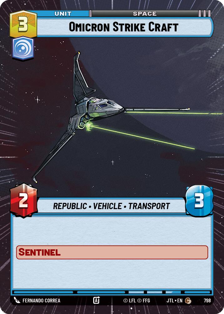 Omicron Strike Craft (798) (Hyperspace Foil) (798) [Jump to Lightspeed] | Grognard Games