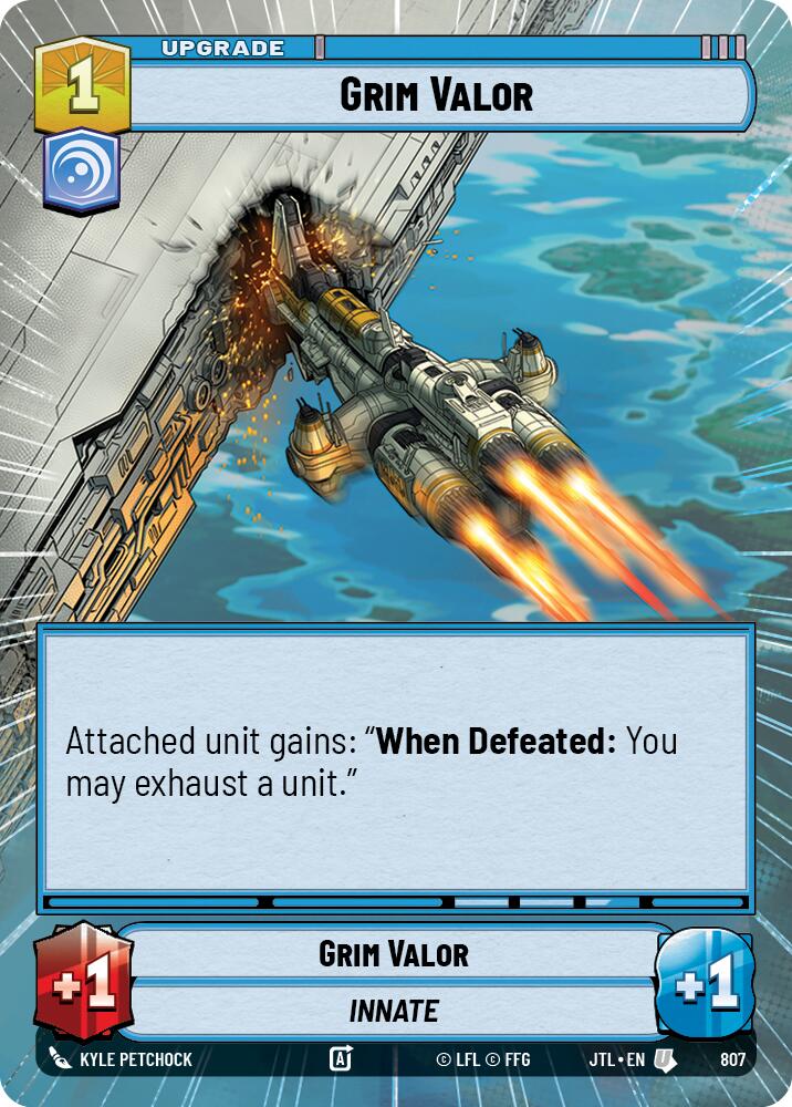 Grim Valor (807) (Hyperspace Foil) (807) [Jump to Lightspeed] | Grognard Games