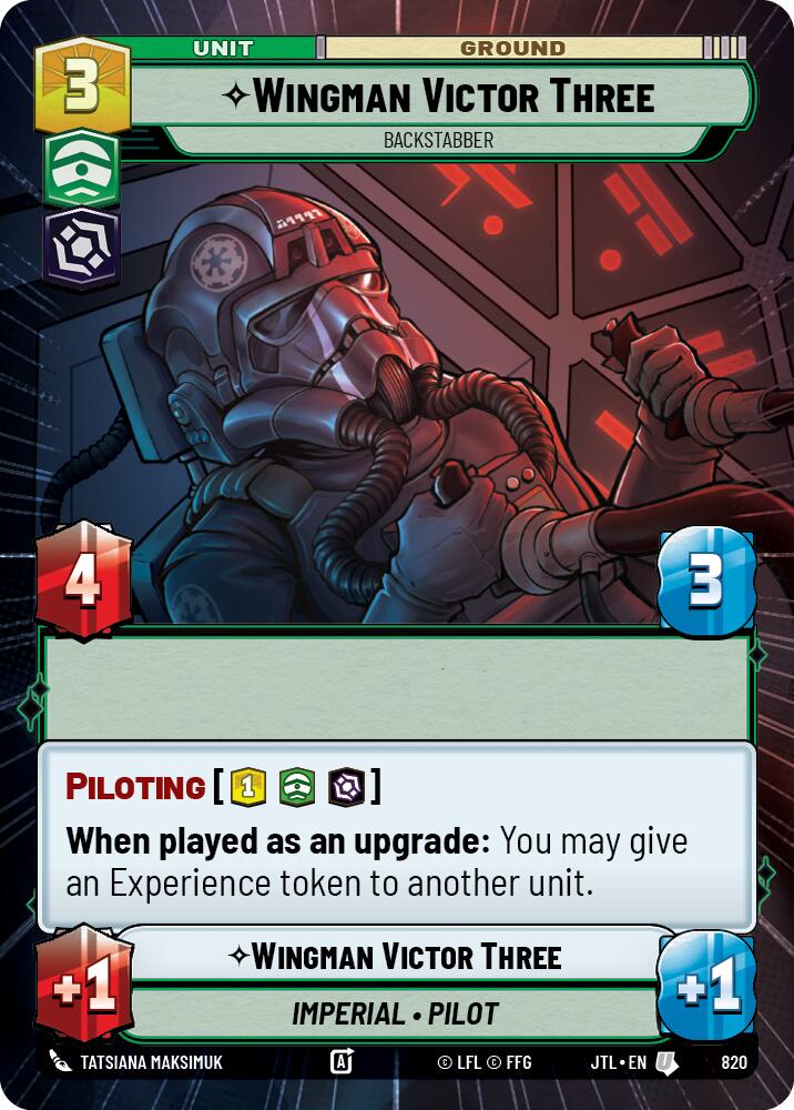 Wingman Victor Three - Backstabber (820) (Hyperspace Foil) (820) [Jump to Lightspeed] | Grognard Games