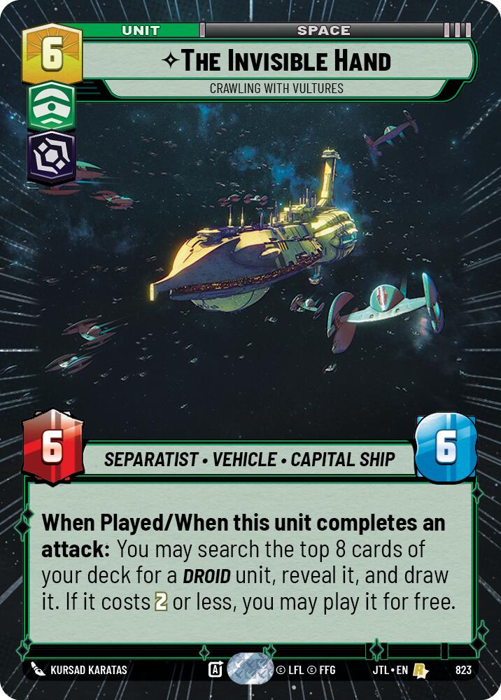 The Invisible Hand - Crawling With Vultures (823) (Hyperspace Foil) (823) [Jump to Lightspeed] | Grognard Games