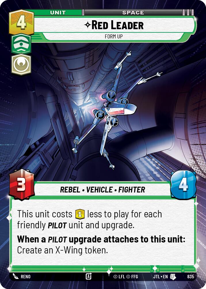 Red Leader - Form Up (835) (Hyperspace Foil) (835) [Jump to Lightspeed] | Grognard Games