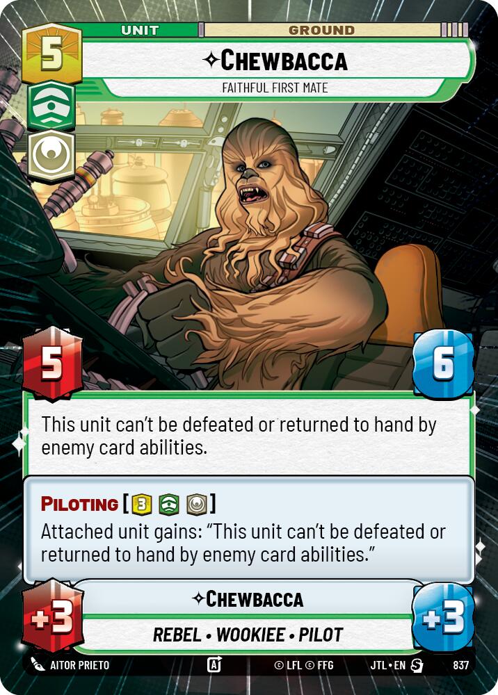 Chewbacca - Faithful First Mate (837) (Hyperspace Foil) (837) [Jump to Lightspeed] | Grognard Games