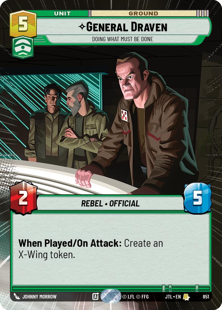 General Draven - Doing What Must Be Done (851) (Hyperspace Foil) (851) [Jump to Lightspeed] | Grognard Games