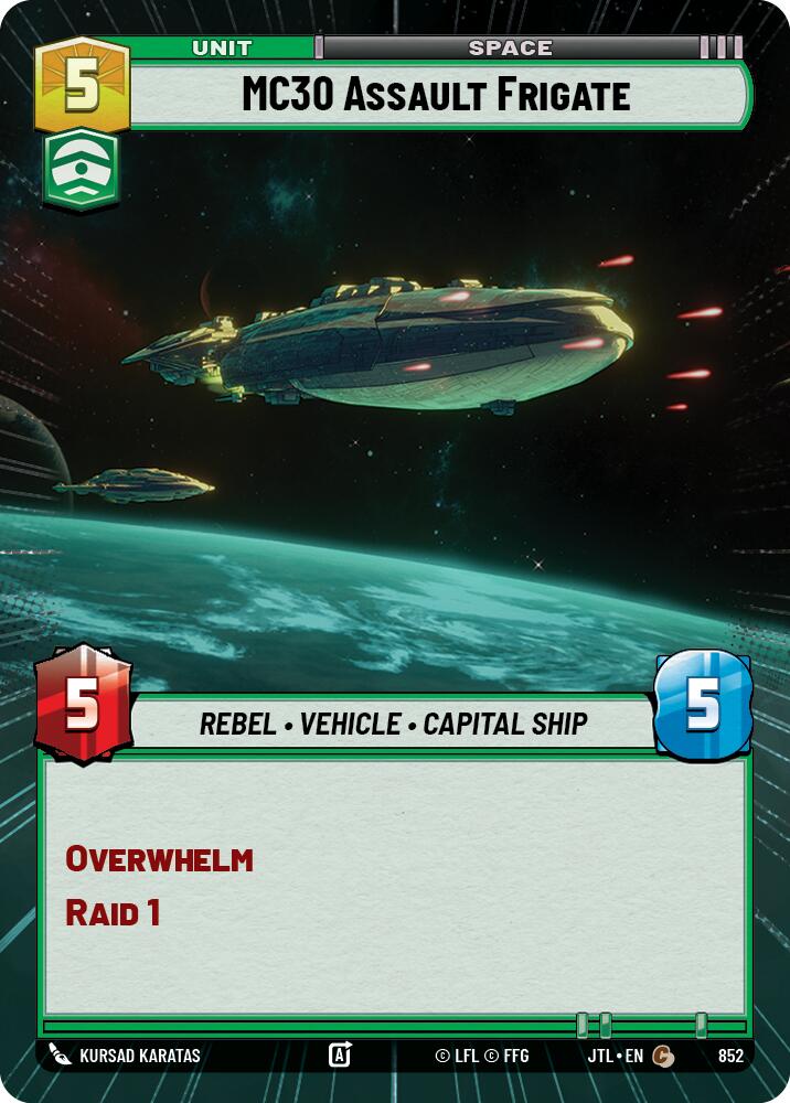 MC30 Assault Frigate (852) (Hyperspace Foil) (852) [Jump to Lightspeed] | Grognard Games