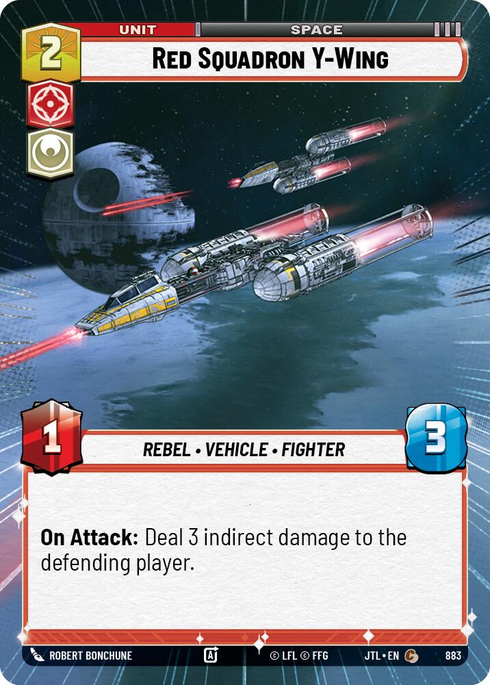 Red Squadron Y-Wing (883) (Hyperspace Foil) (883) [Jump to Lightspeed] | Grognard Games