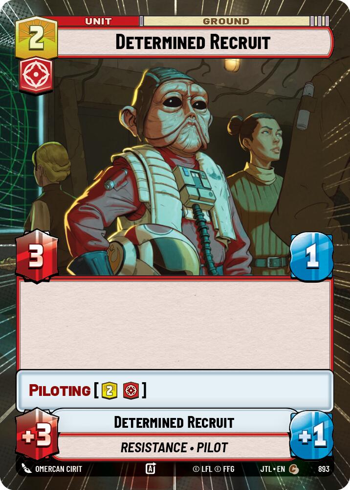 Determined Recruit (893) (Hyperspace Foil) (893) [Jump to Lightspeed] | Grognard Games