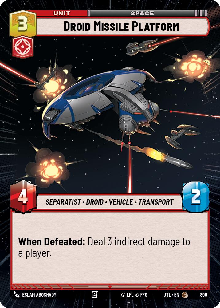 Droid Missile Platform (896) (Hyperspace Foil) (896) [Jump to Lightspeed] | Grognard Games