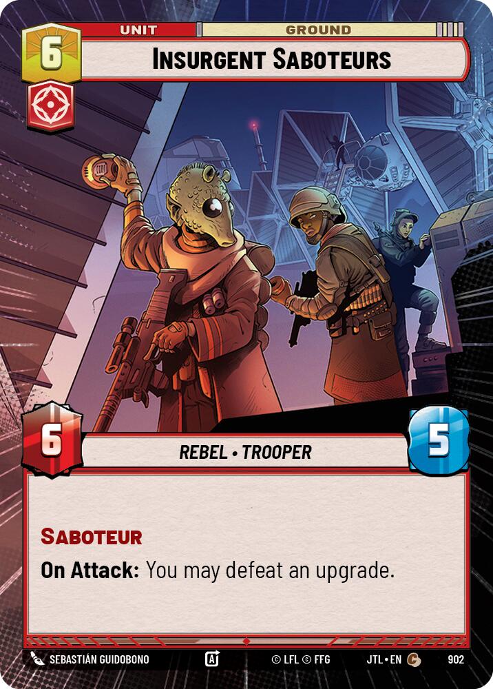 Insurgent Saboteurs (902) (Hyperspace Foil) (902) [Jump to Lightspeed] | Grognard Games