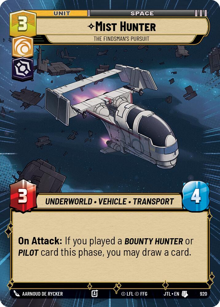 Mist Hunter - The Findsman's Pursuit (920) (Hyperspace Foil) (920) [Jump to Lightspeed] | Grognard Games
