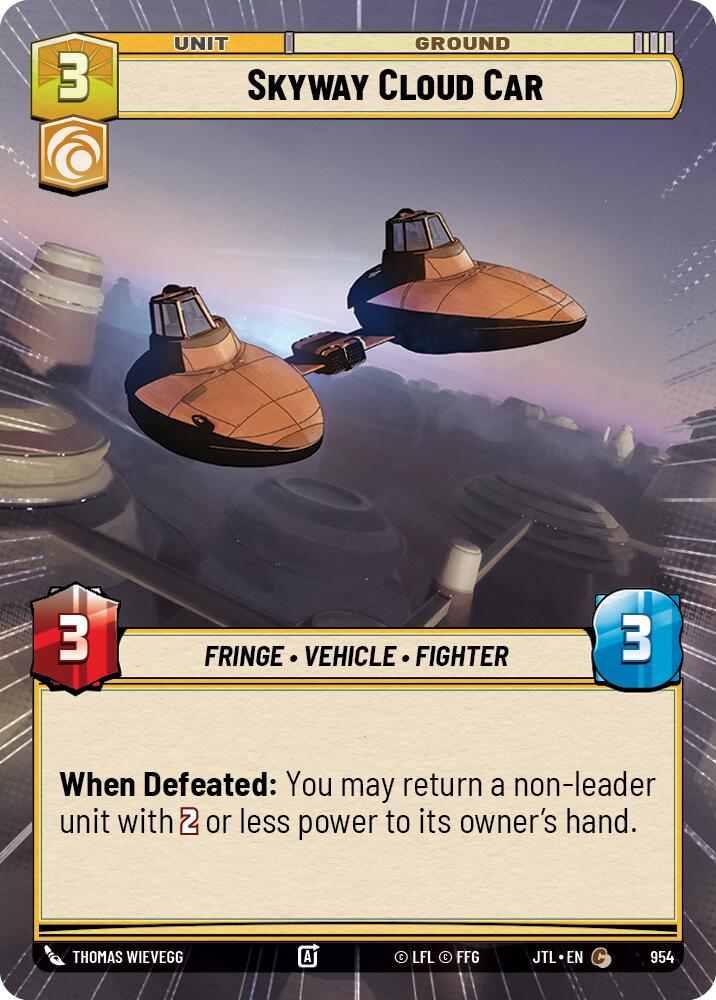 Skyway Cloud Car (954) (Hyperspace Foil) (954) [Jump to Lightspeed] | Grognard Games