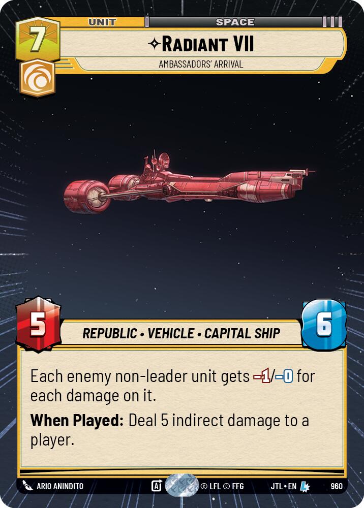 Radiant VII - Ambassadors' Arrival (960) (Hyperspace Foil) (960) [Jump to Lightspeed] | Grognard Games