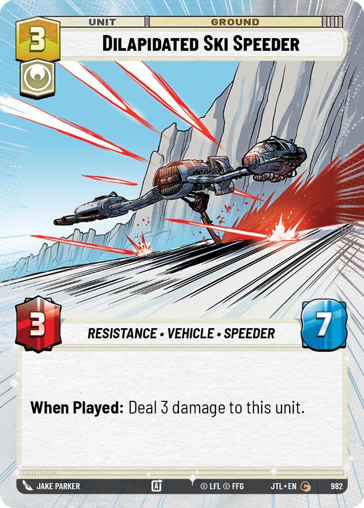Dilapidated Ski Speeder (982) (Hyperspace Foil) (982) [Jump to Lightspeed] | Grognard Games