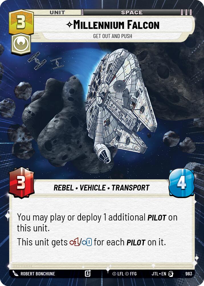 Millennium Falcon - Get Out And Push (983) (Hyperspace Foil) (983) [Jump to Lightspeed] | Grognard Games