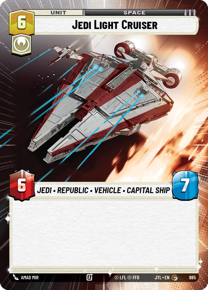 Jedi Light Cruiser (985) (Hyperspace Foil) (985) [Jump to Lightspeed] | Grognard Games