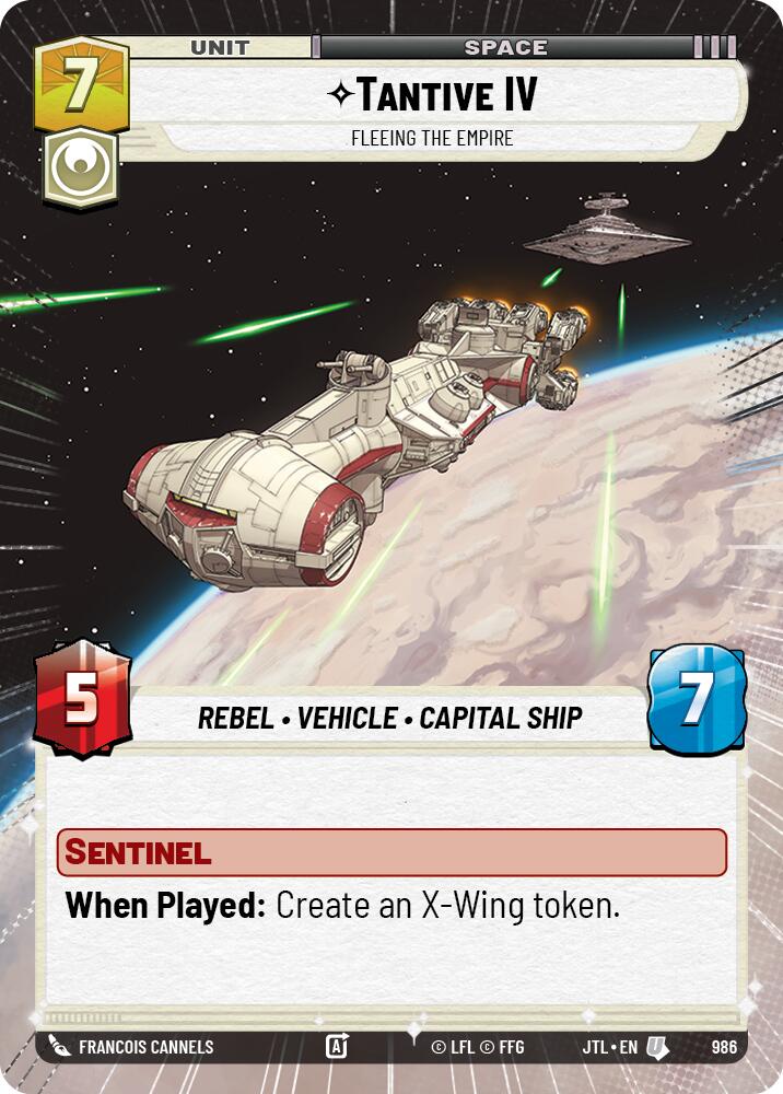 Tantive IV - Fleeing the Empire (986) (Hyperspace Foil) (986) [Jump to Lightspeed] | Grognard Games
