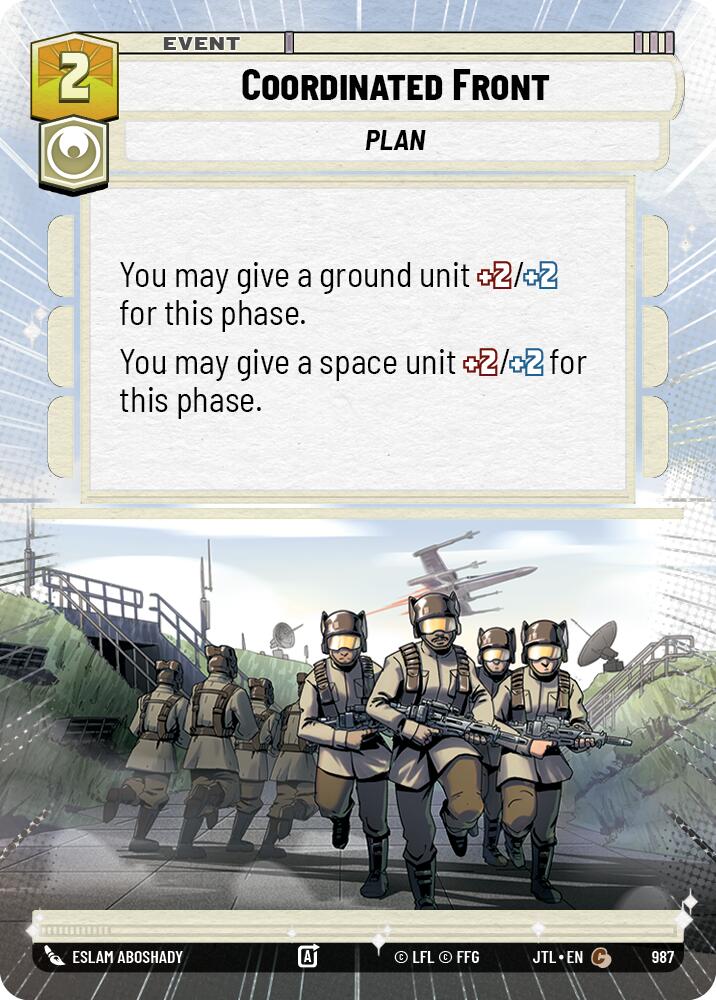 Coordinated Front (987) (Hyperspace Foil) (987) [Jump to Lightspeed] | Grognard Games