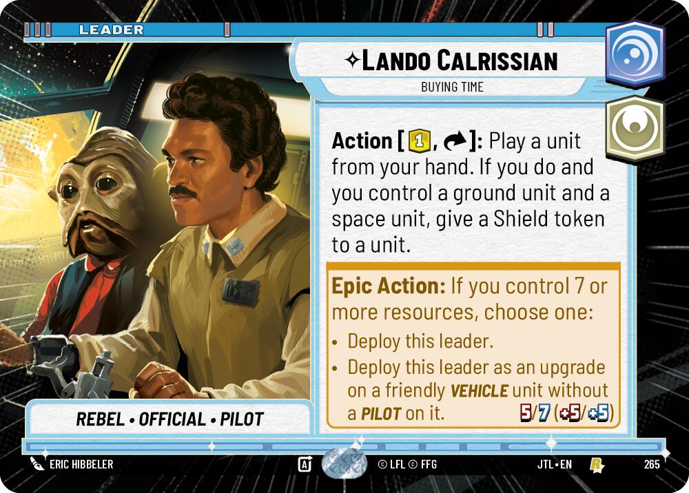Lando Calrissian - Buying Time (265) (Hyperspace) (265) [Jump to Lightspeed] | Grognard Games
