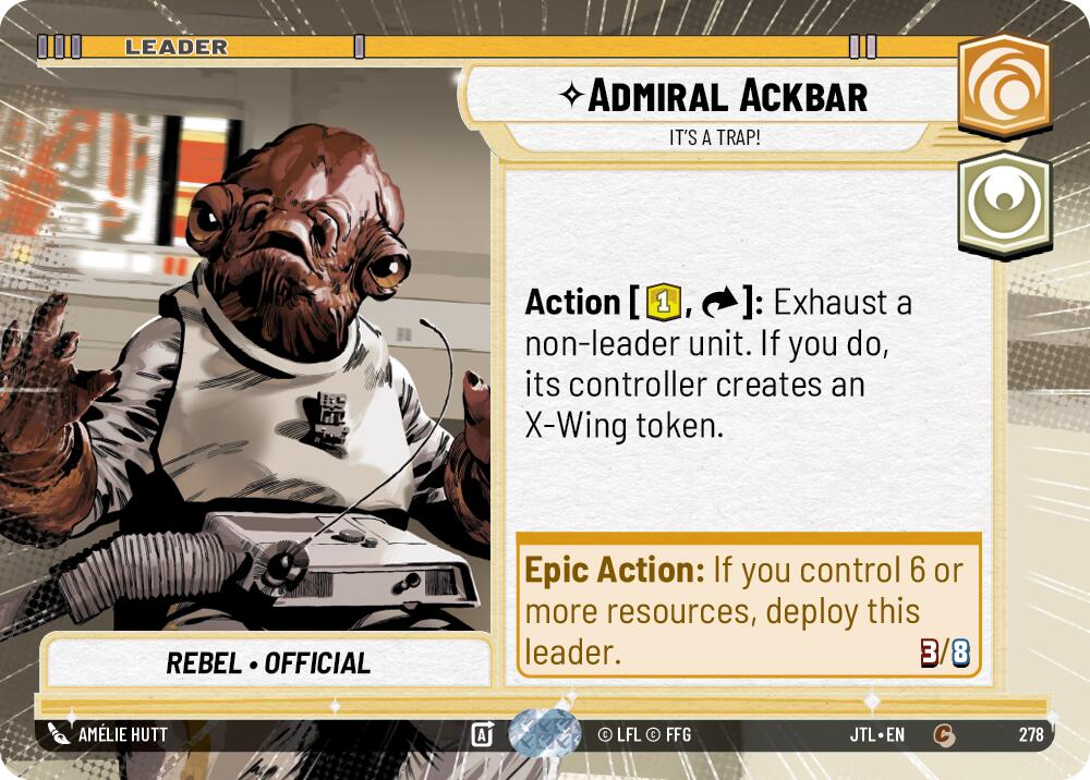 Admiral Ackbar - It's A Trap! (278) (Hyperspace) (278) [Jump to Lightspeed] | Grognard Games