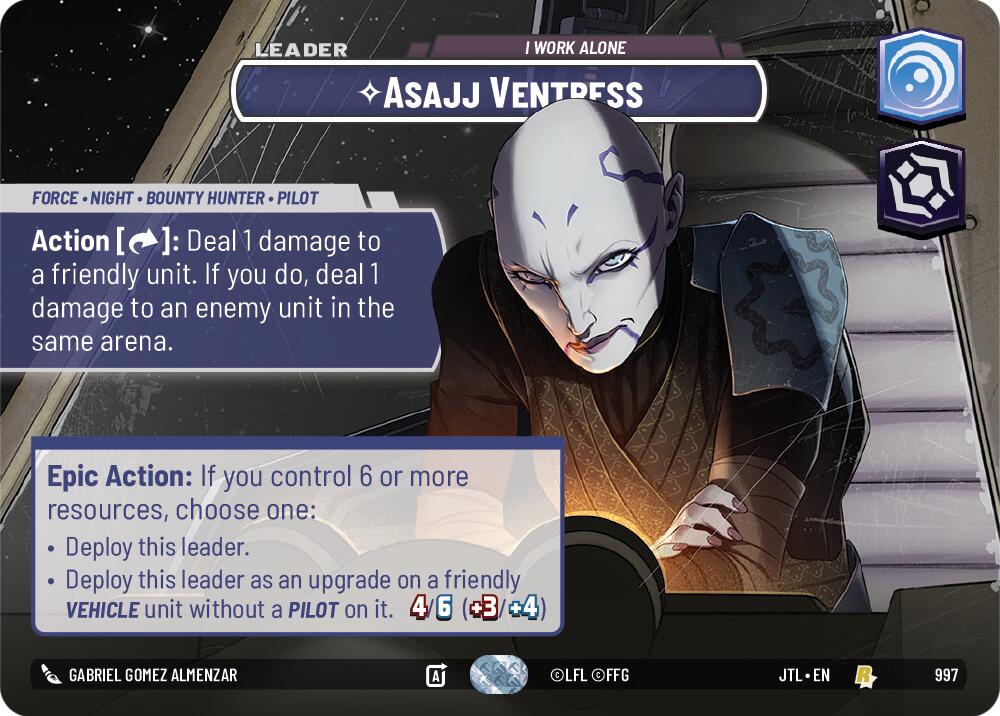 Asajj Ventress - I Work Alone (997) (Showcase) (997) [Jump to Lightspeed] | Grognard Games