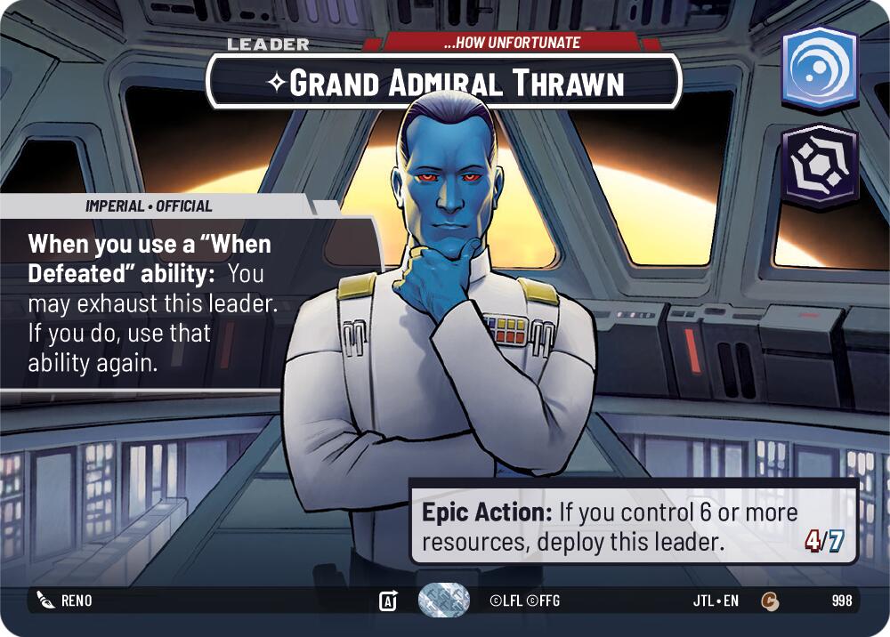 Grand Admiral Thrawn - ...How Unfortunate (998) (Showcase) (998) [Jump to Lightspeed] | Grognard Games