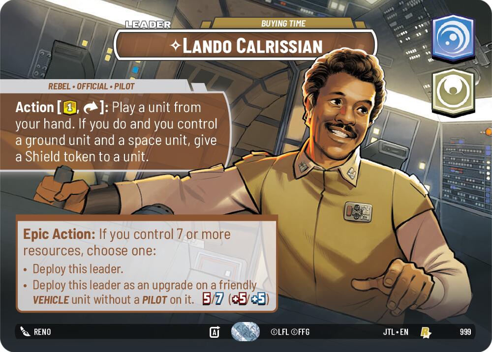 Lando Calrissian - Buying Time (999) (Showcase) (999) [Jump to Lightspeed] | Grognard Games