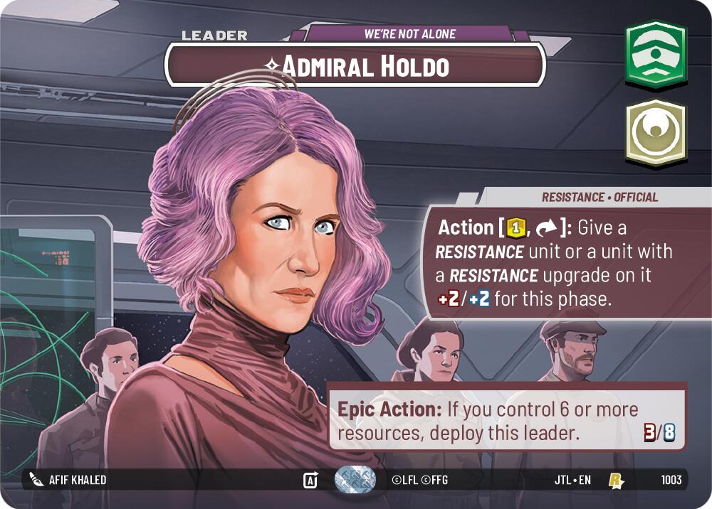 Admiral Holdo - We're Not Alone (1003) (Showcase) (1003) [Jump to Lightspeed] | Grognard Games