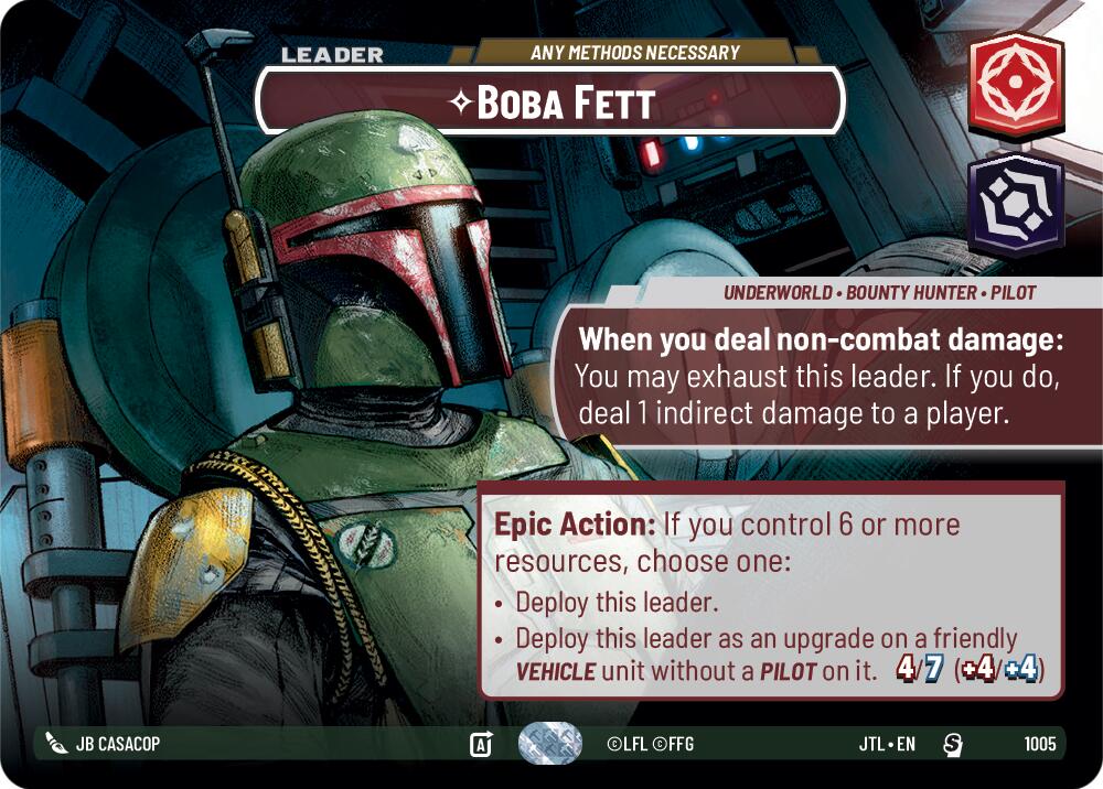 Boba Fett - Any Methods Necessary (1005) (Showcase) (1005) [Jump to Lightspeed] | Grognard Games