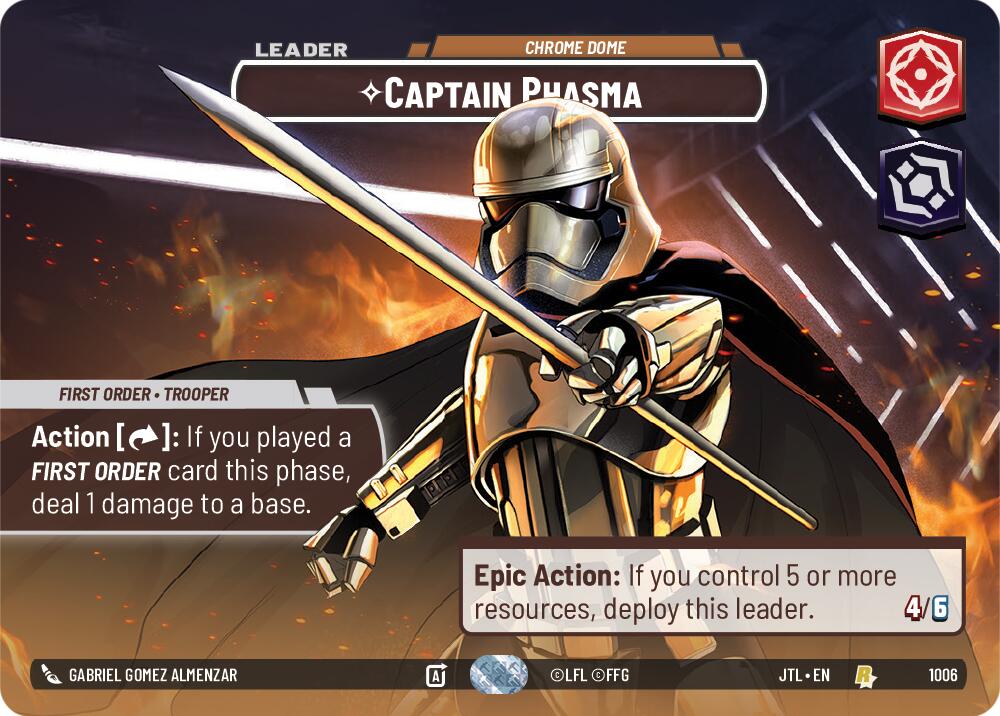 Captain Phasma - Chrome Dome (1006) (Showcase) (1006) [Jump to Lightspeed] | Grognard Games