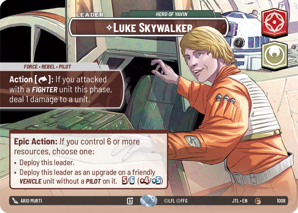 Luke Skywalker - Hero of Yavin (1008) (Showcase) (1008) [Jump to Lightspeed] | Grognard Games