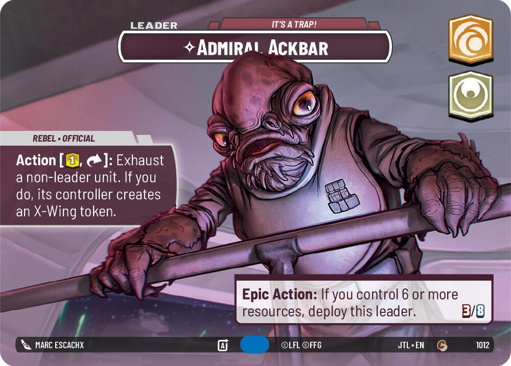 Admiral Ackbar - It's A Trap! (1012) (Showcase) (1012) [Jump to Lightspeed] | Grognard Games