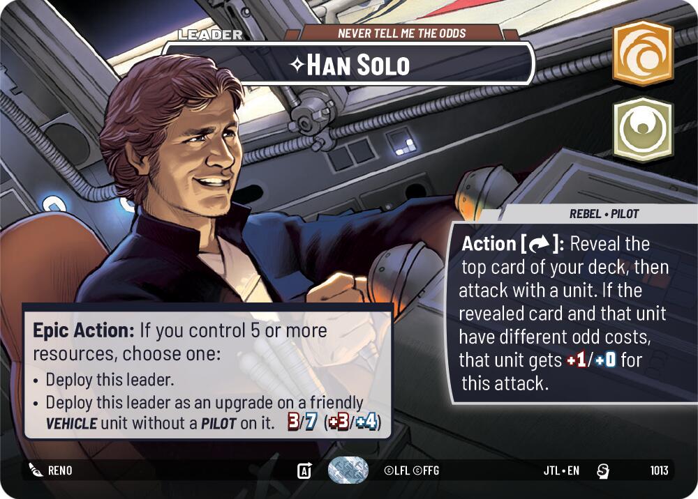 Han Solo - Never Tell Me the Odds (1013) (Showcase) (1013) [Jump to Lightspeed] | Grognard Games