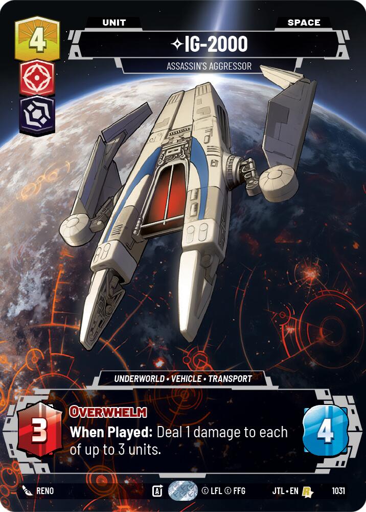 IG-2000 - Assassin's Aggressor (1031) (Prestige) (1031) [Jump to Lightspeed] | Grognard Games