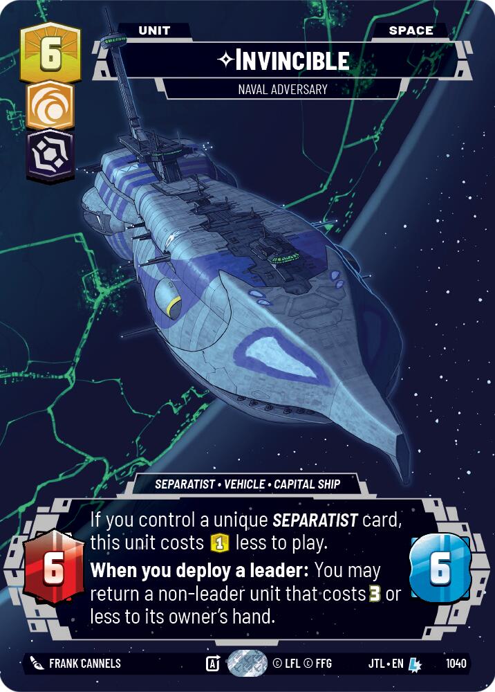 Invincible - Naval Adversary (1040) (Prestige) (1040) [Jump to Lightspeed] | Grognard Games